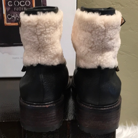 Coach Gabriella Shearling Ankle Bootie Boots I Size 10 - Picture 6 of 16